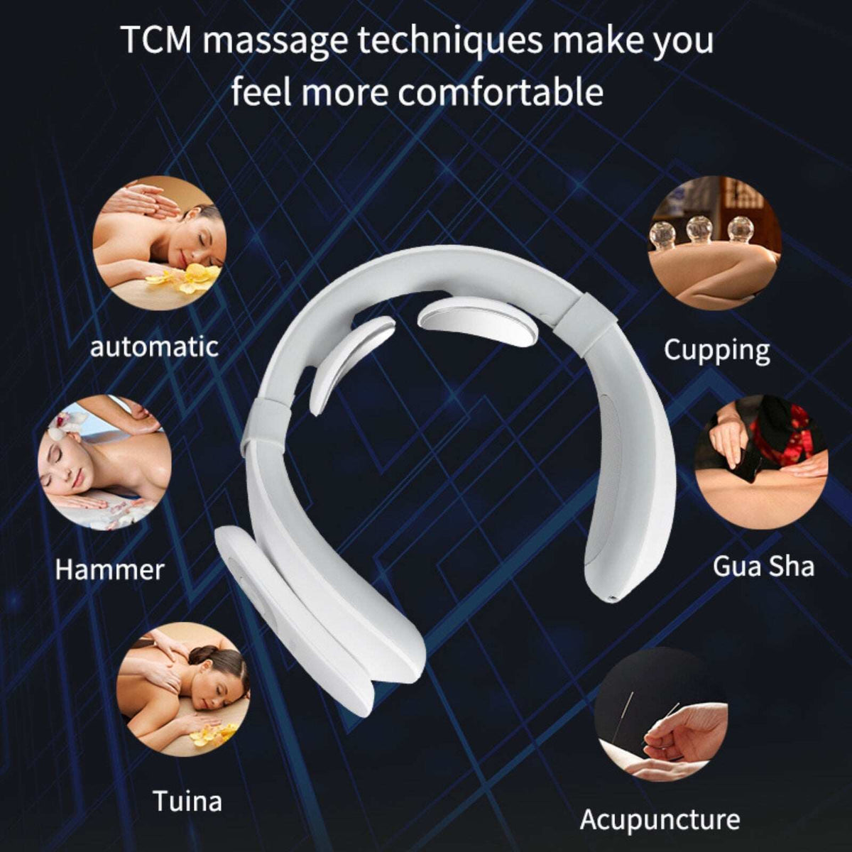 Neck Shoulder Massager with Smart 3D Magnetic Pulse